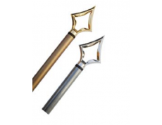 250 cm-es zászlórúd lándzsahegy véggel, ezüst